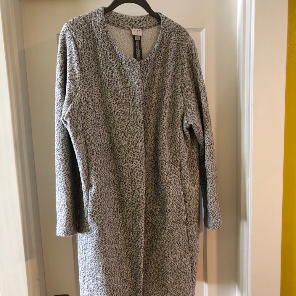 Grey & cream long jacket